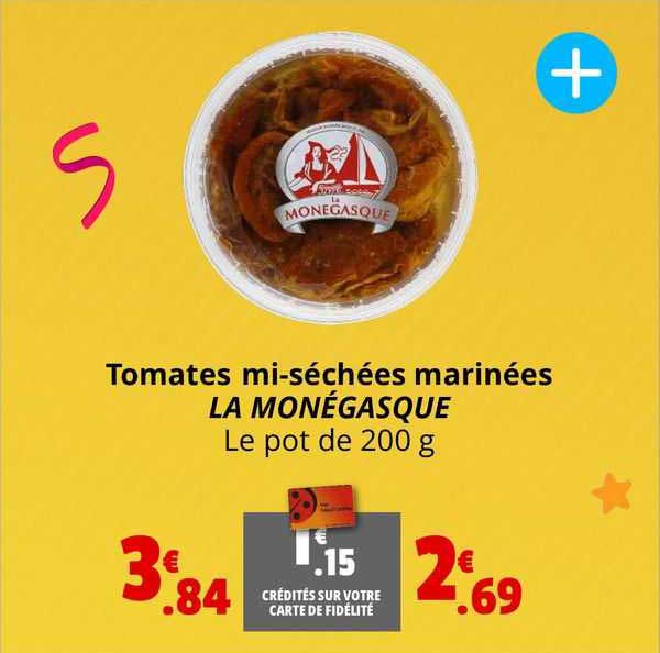 tomates mi-séchées marinées la monégasque