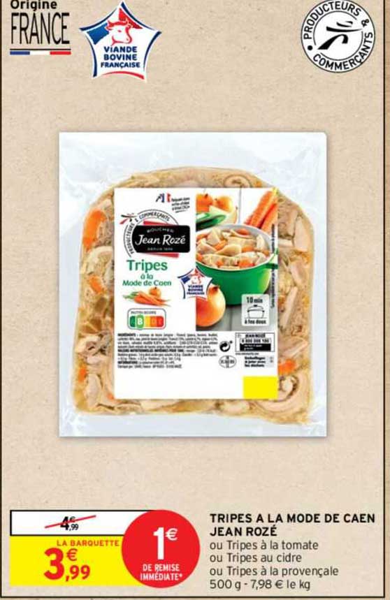 tripes à la mode de caen jean rozé