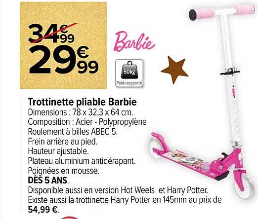 Trottinette Pliable Barbie