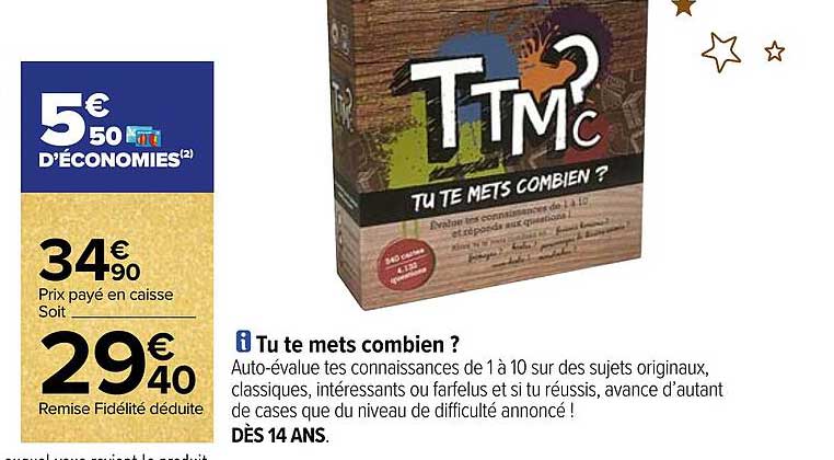 tu te mets combien ?