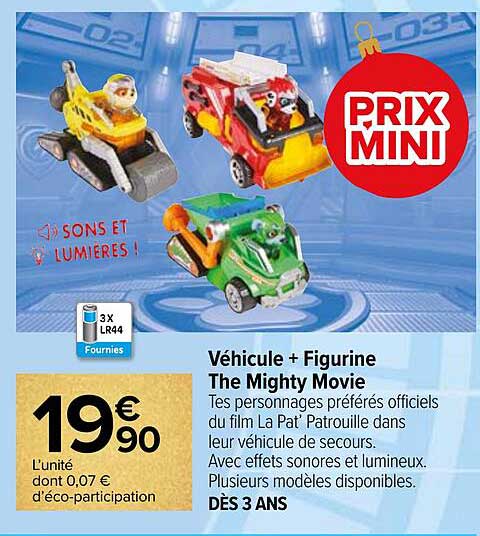 véhicule + figurine the mighty movie