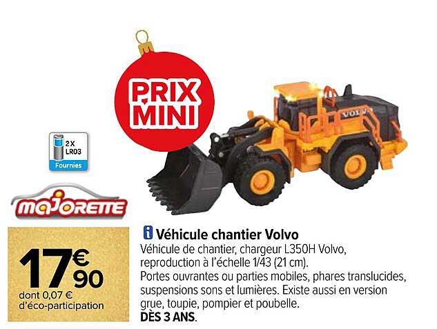 véhicule chantier volvo majorette
