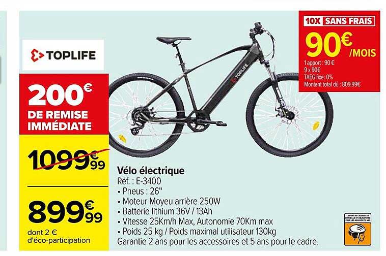 Vélo électrique Toplife