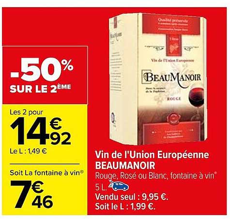 vin de l'union européenne beaumanoir