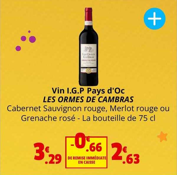 vin igp pays d'oc les ormes de cambras