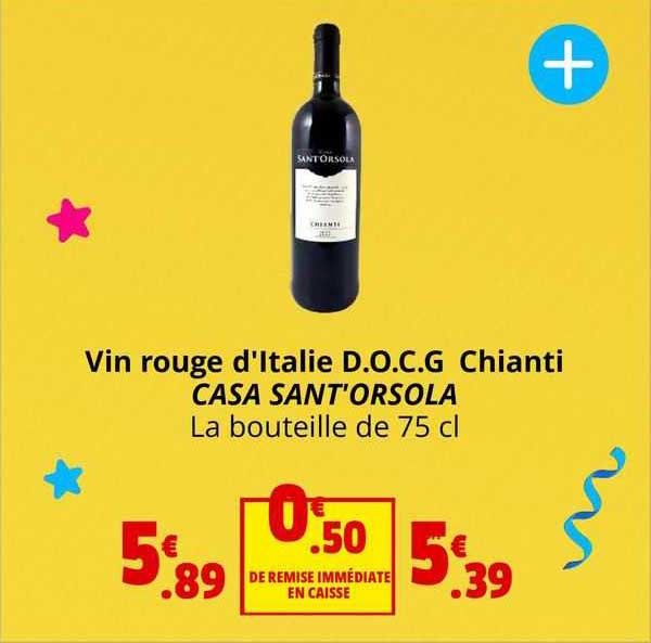 vin rouge d'italie docg chianti casa sant'orsola