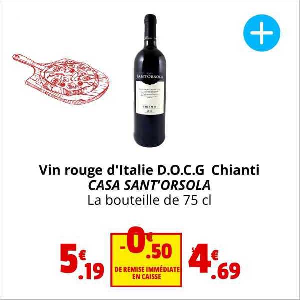 vin rouge d'italie docg chianti casa sant'orsola