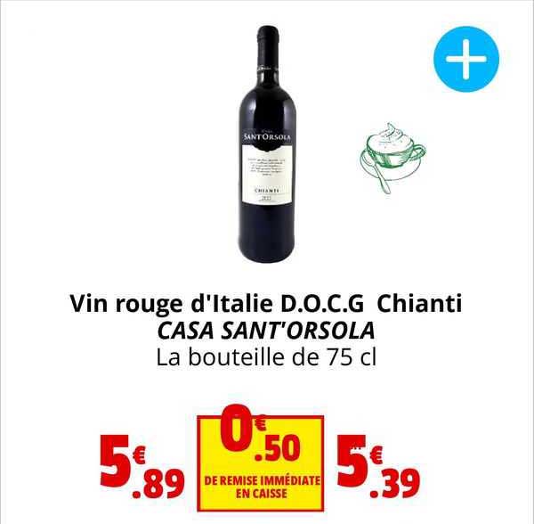vin rouge d'italie docg chianti casa sant'orsola
