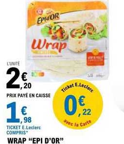 wrap "epi d'or"
