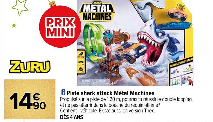 zuru piste shark attack métal machines