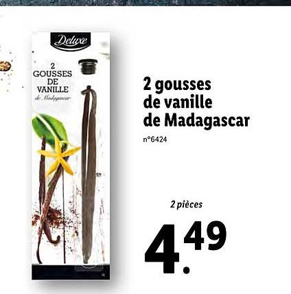 2 gousses de vanille de madagascar deluxe