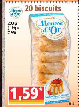 20 Biscuits Mousse D'or