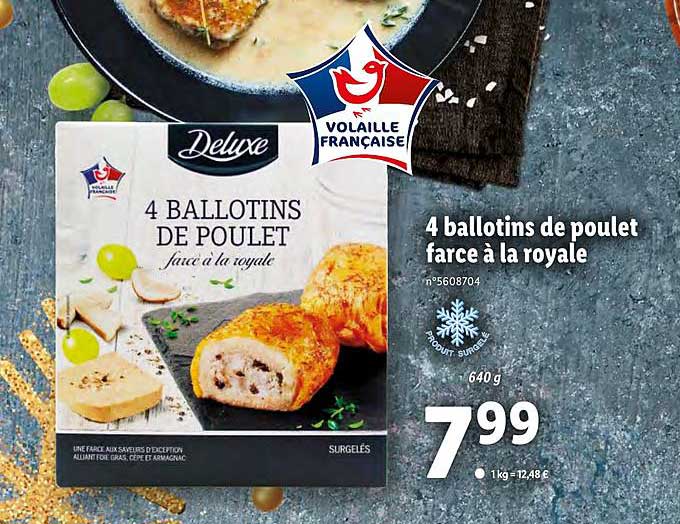 4 ballotins de poulet farce à la royale