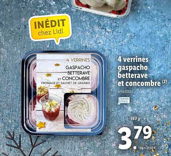 4 Verrines Gaspacho Betterave Et Concombre