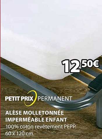 alèse molletonnée imperméable enfant