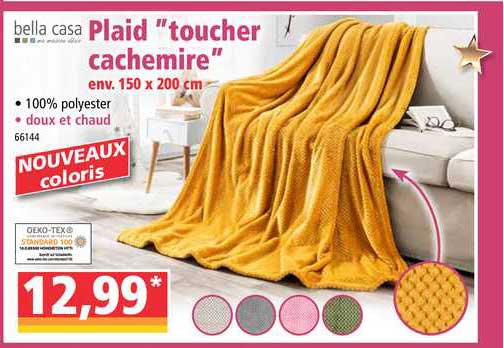 bella casa plaid "toucher cachemire"