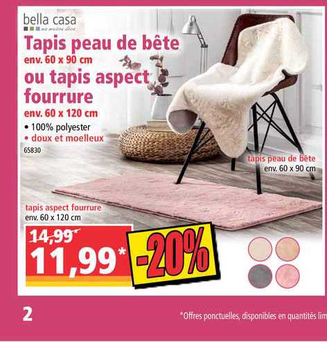 bella case tapis peau de bête