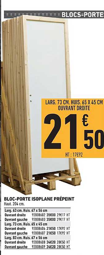 Bloc Porte Isoplane Prépeint