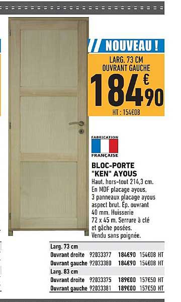 bloc porte ken ayous
