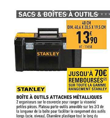 boîte à outils attache métalliques stanley