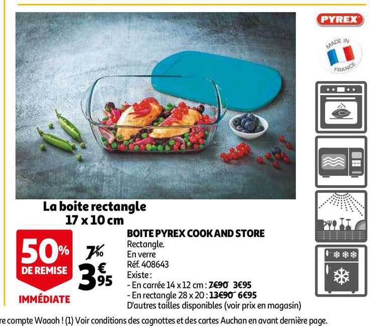 boite pyrex cook and store 50% remise immédiate