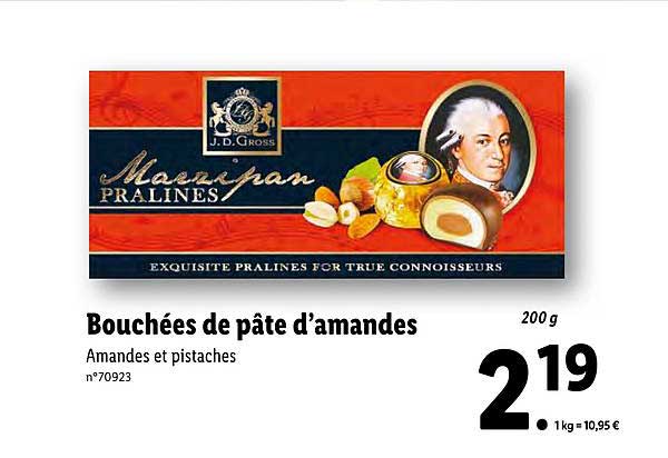 bouchées de pâte d'amandes marzipan j.d. gross