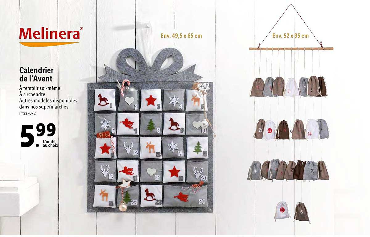 calendrier à l'avent melinera