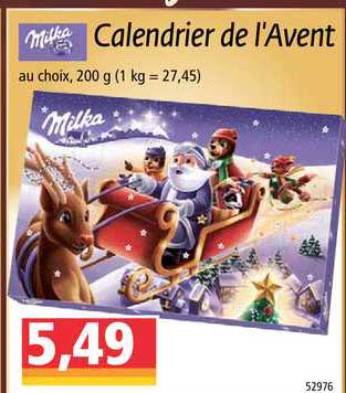 calendrier de l'avent milka