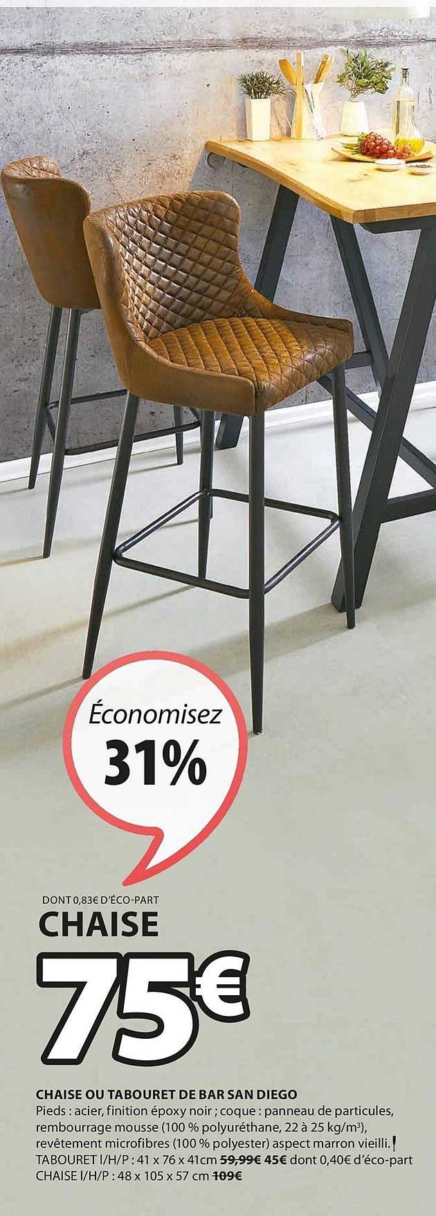 chaise ou tabouret de bar san diego