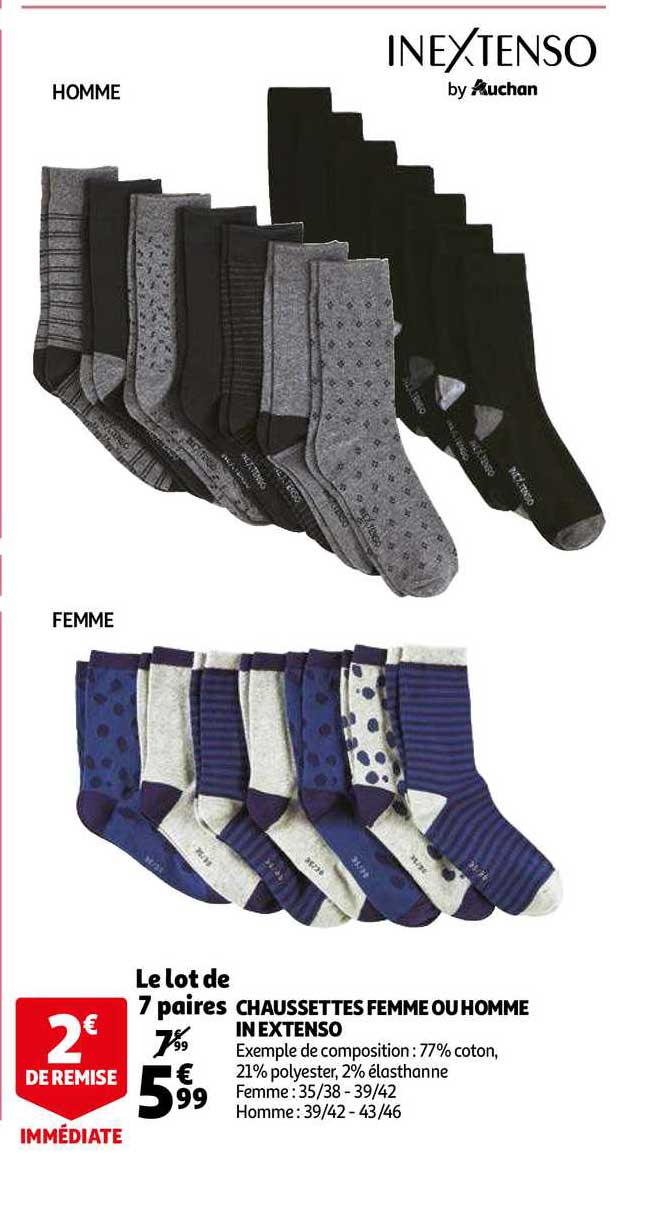 chaussettes femme ou homme in extenso