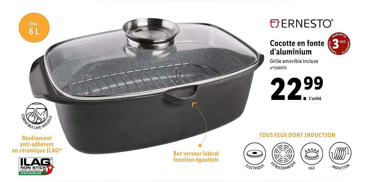 cocotte en fonte d'aluminium ernesto