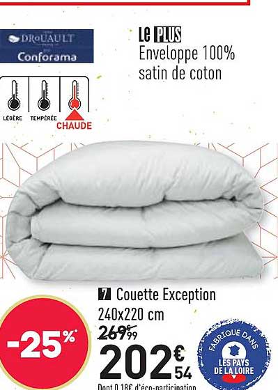 couette exception 240x200 cm