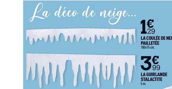 coulée de neige pailletée guirlande stalactite