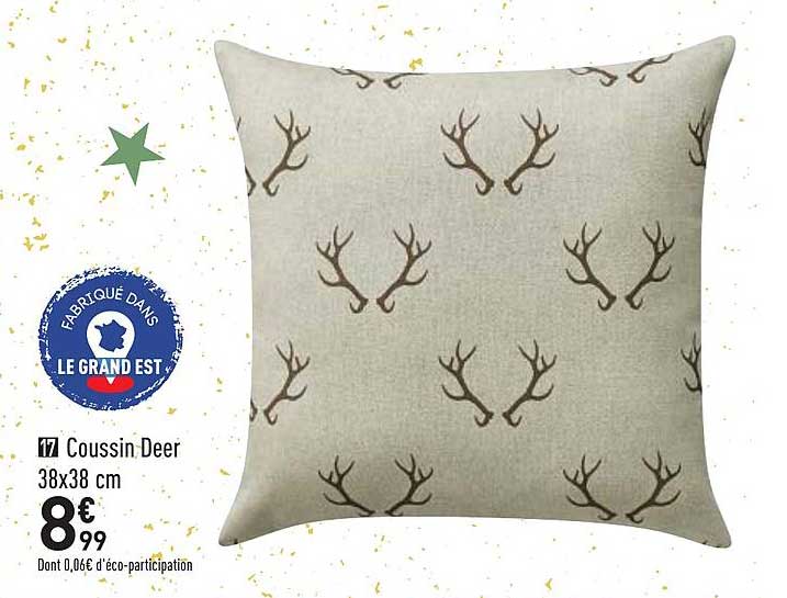 coussin deer 38x38 cm