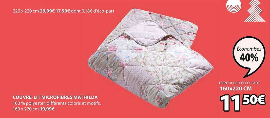 couvre lit microfibres mathilda