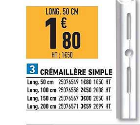 Crémaillère Simple