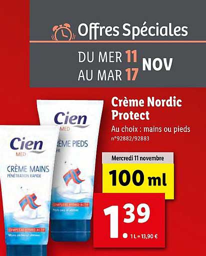 crème nordic protect cien med