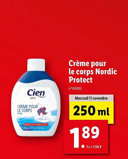 crème pour le corps nordic protect cien med