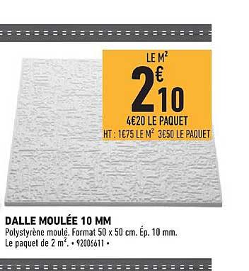 dalle moulée 10 mm