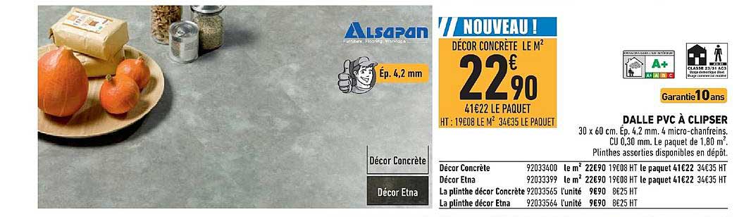 dalle pvc à clipser alsapan