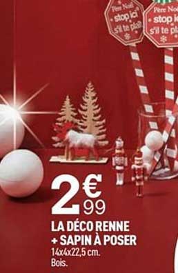 déco renne + sapin à poser