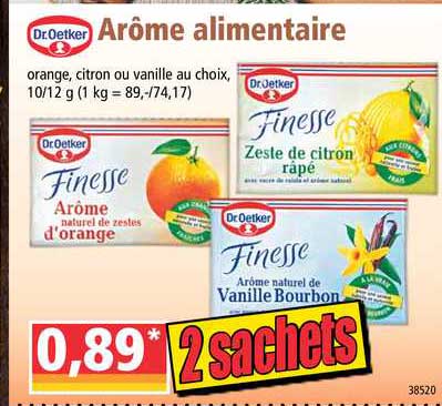 dr. oetker arôme alimentaire finesse