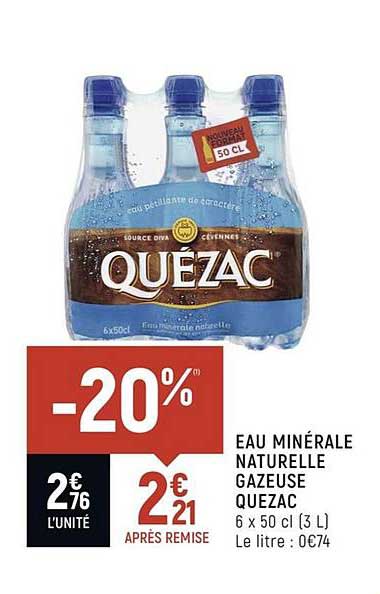 Eau Minérale Naturelle Gazeuse Quézac