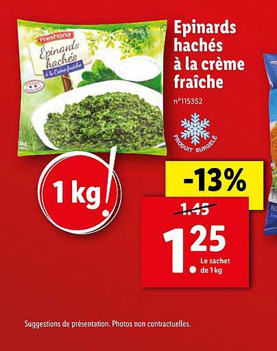 épinards Hachés à La Crème Fraîche