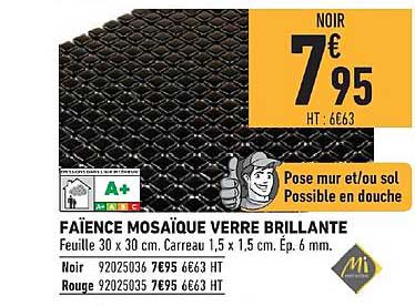 faïence mosaïque verre brillante