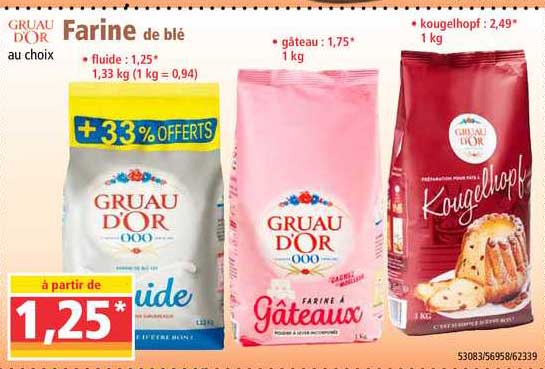 farine de blé gruau d'or