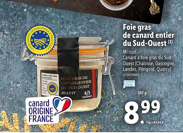 foie gras de canard entier du sud ouest