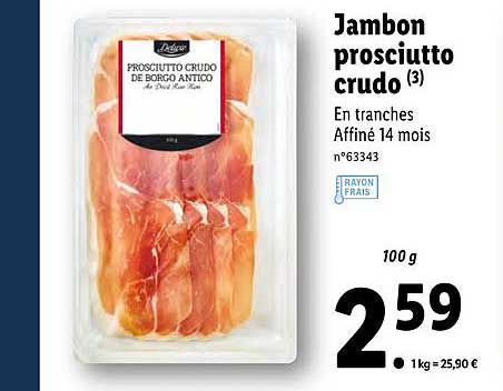 jambon prosciutto crudo deluxe
