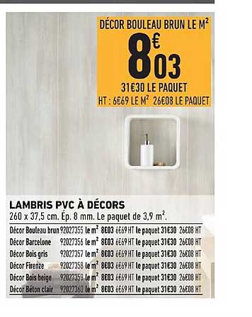 lambris pvc à décors