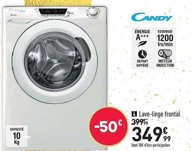 lave linge frontal candy